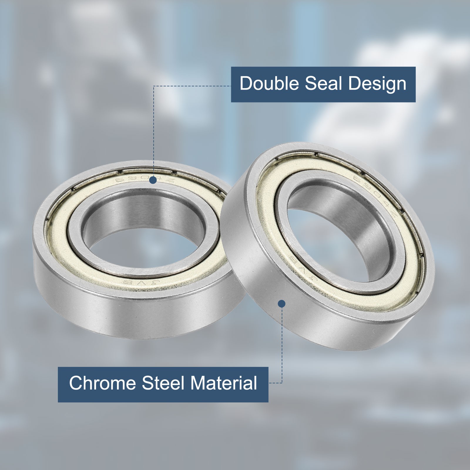 8 Pack 20 x 37 x 9mm 6904ZZ Deep Groove Ball Bearings ABEC5