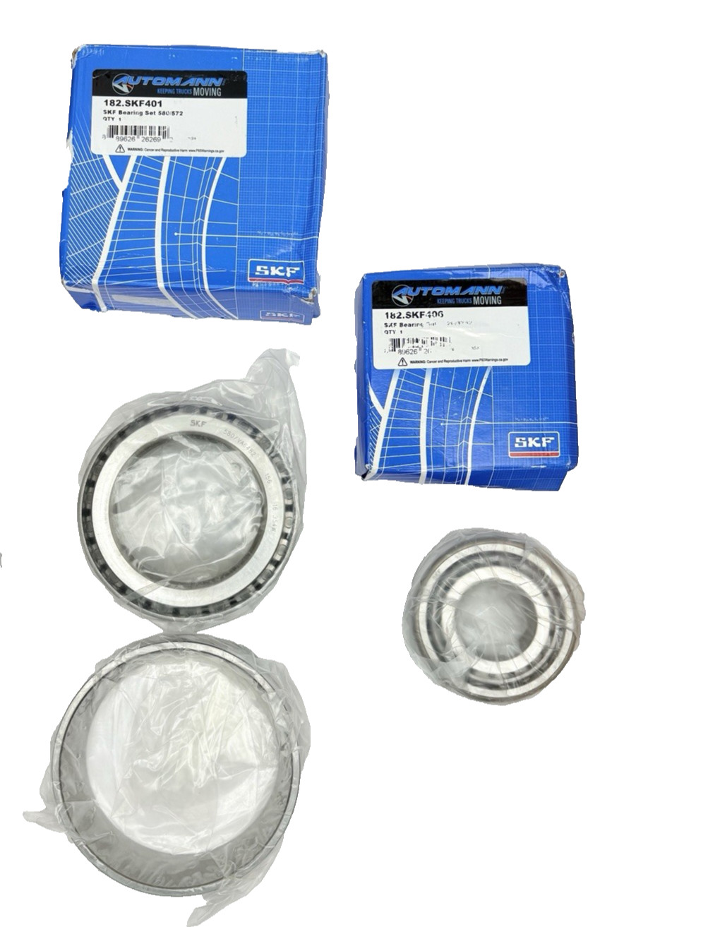Set Of 2, SKF Bearings, 1, 182.SKF401 and 1, 182.SKF406