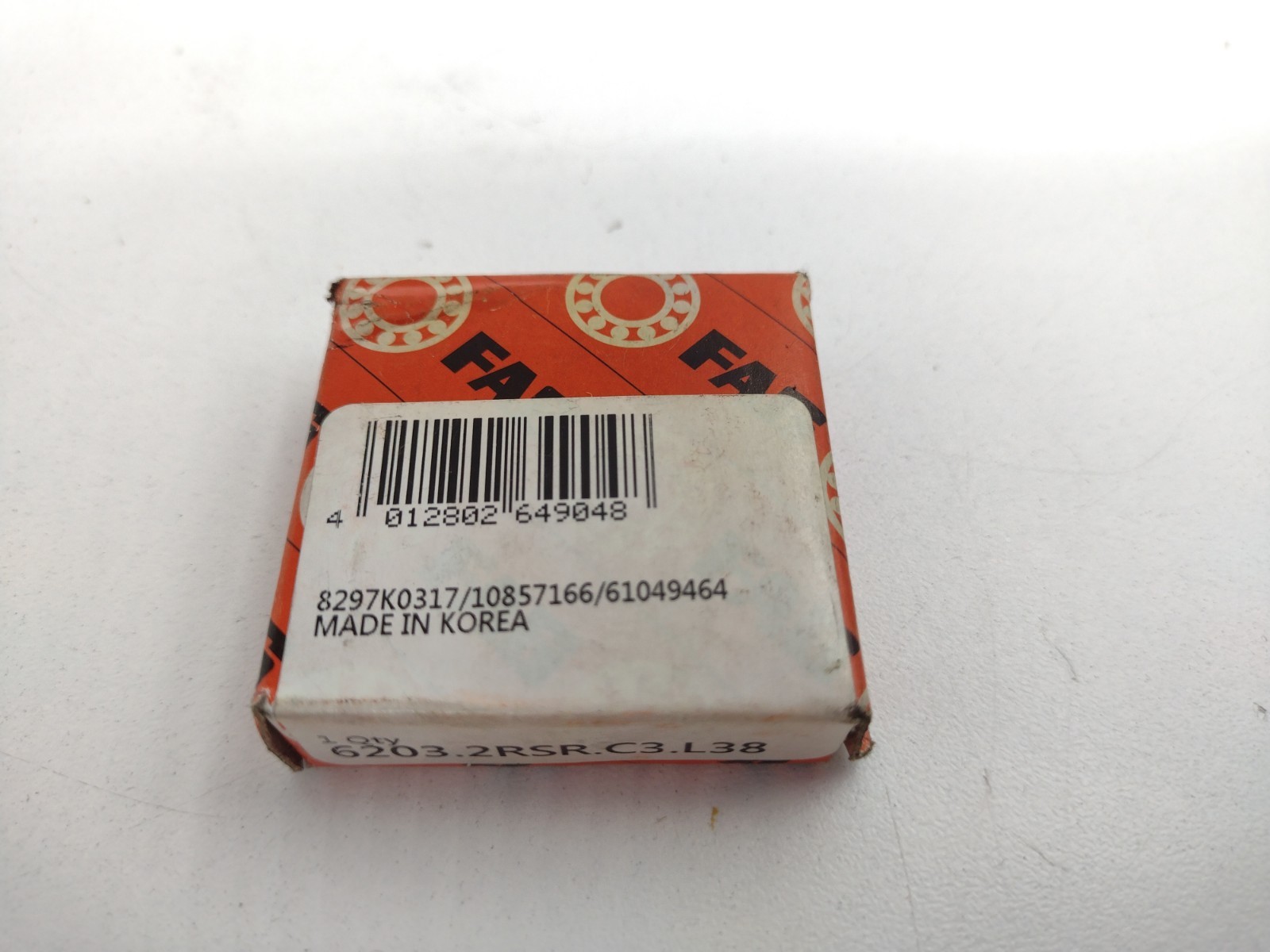 *** FAG 6203 2RSR C3 L38 Radial Deep Groove Ball Bearing 17 mm Bore