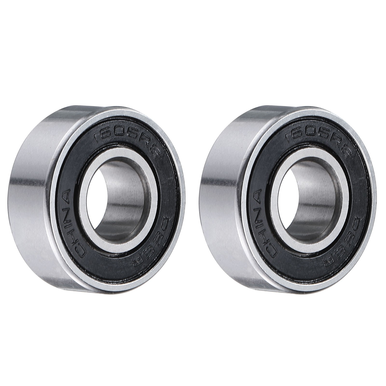 2pcs 1606-2RS Ball Bearings 0.371×0.906×0.311″ Double Sealed ABEC3 ZV2