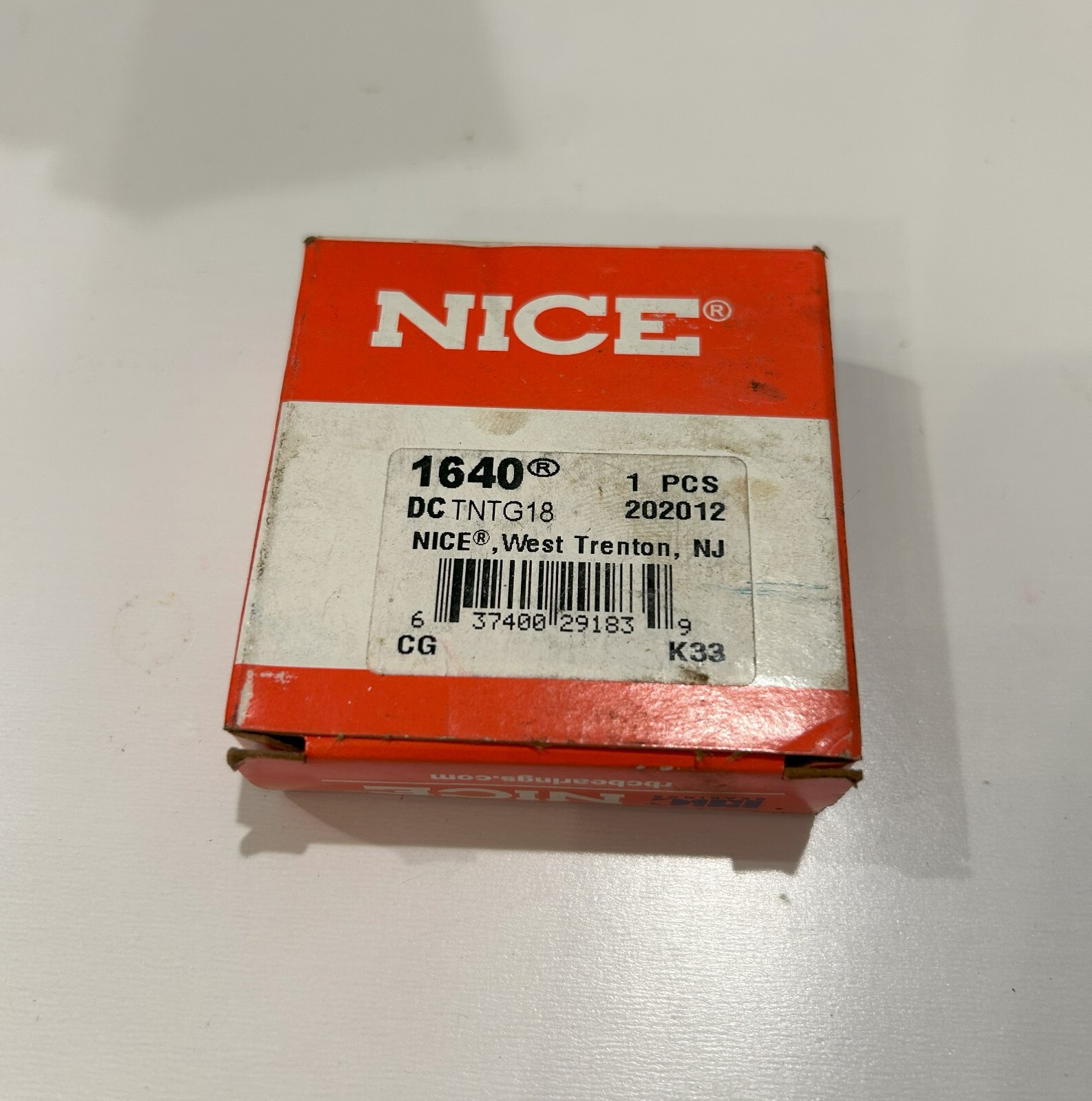 1640DCTNTG18 NICE Deep Groove Ball Bearing 0.8750 in ID 1640-2RS