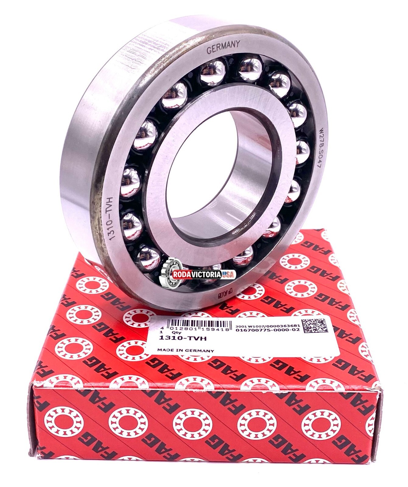 FAG 1310 K TVH C3 Self-aligning Ball Bearing 50x110x27 mm
