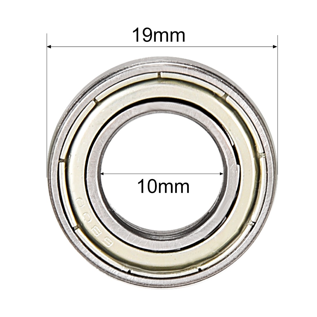 8pcs Deep Groove Ball Bearing 6800ZZ Double Shield 10x19x5mm Carbon Steel