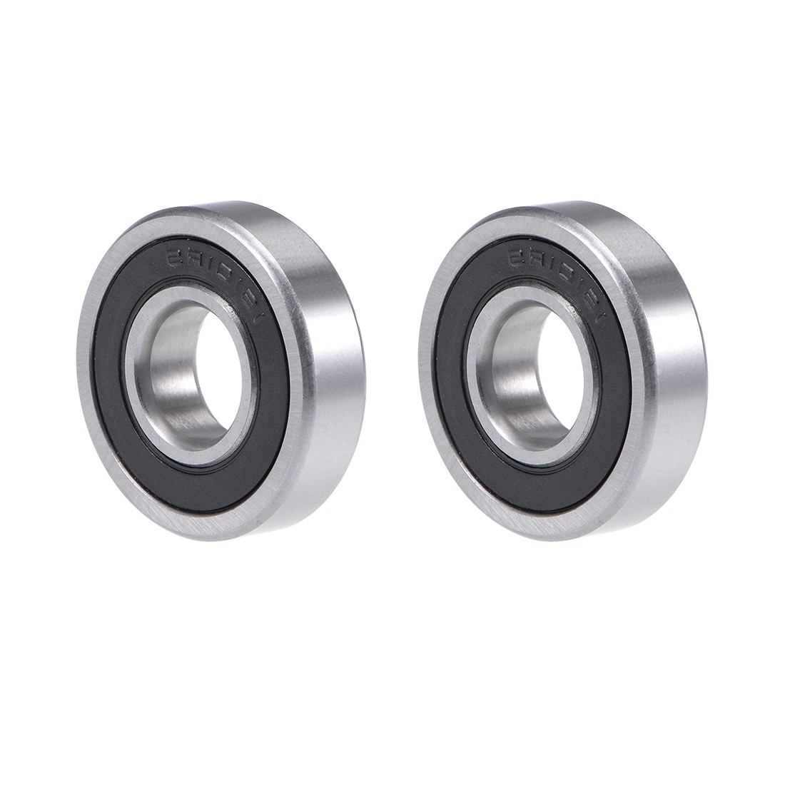 2 pcs 12x30x8mm 16101-2RS Deep Groove Ball Bearing Double Sealed Chrome Steel Z2