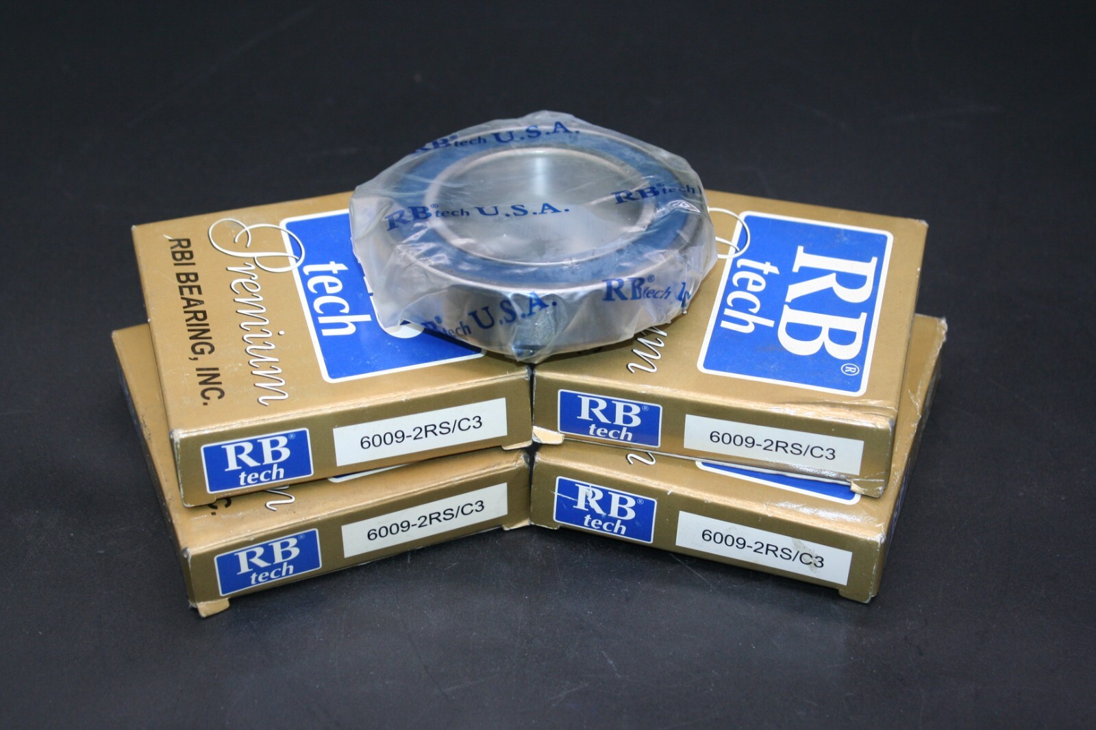 One (1) RBI RB Tech 6009 2RS/C3 Radial Ball Bearing 45mm ID NEW