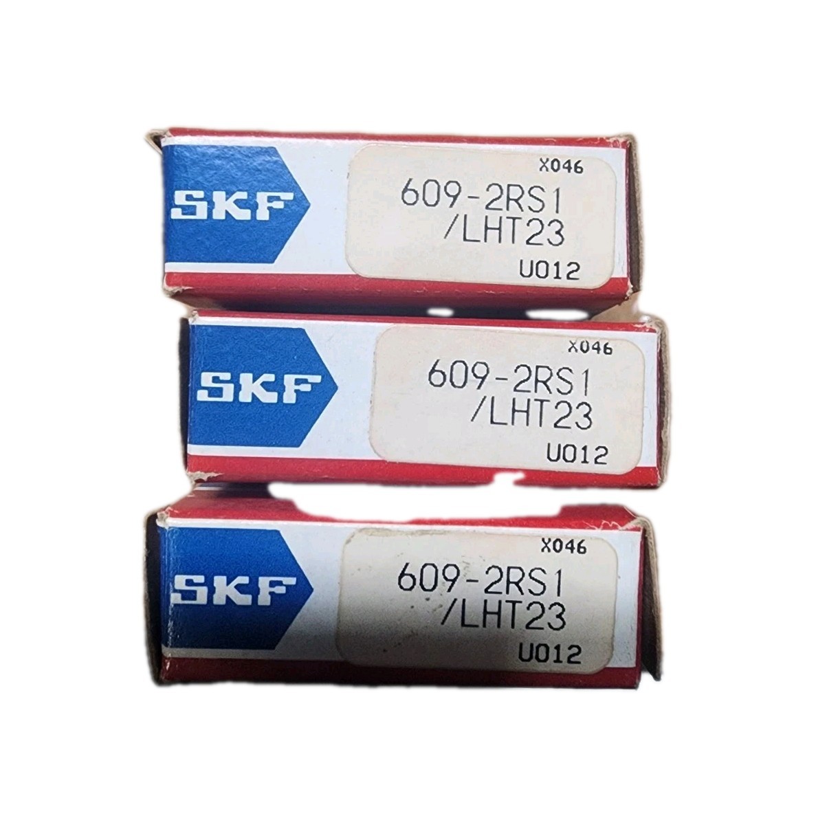 Lot Of (3) SKF 609-2RS1 deep groove ball bearing.