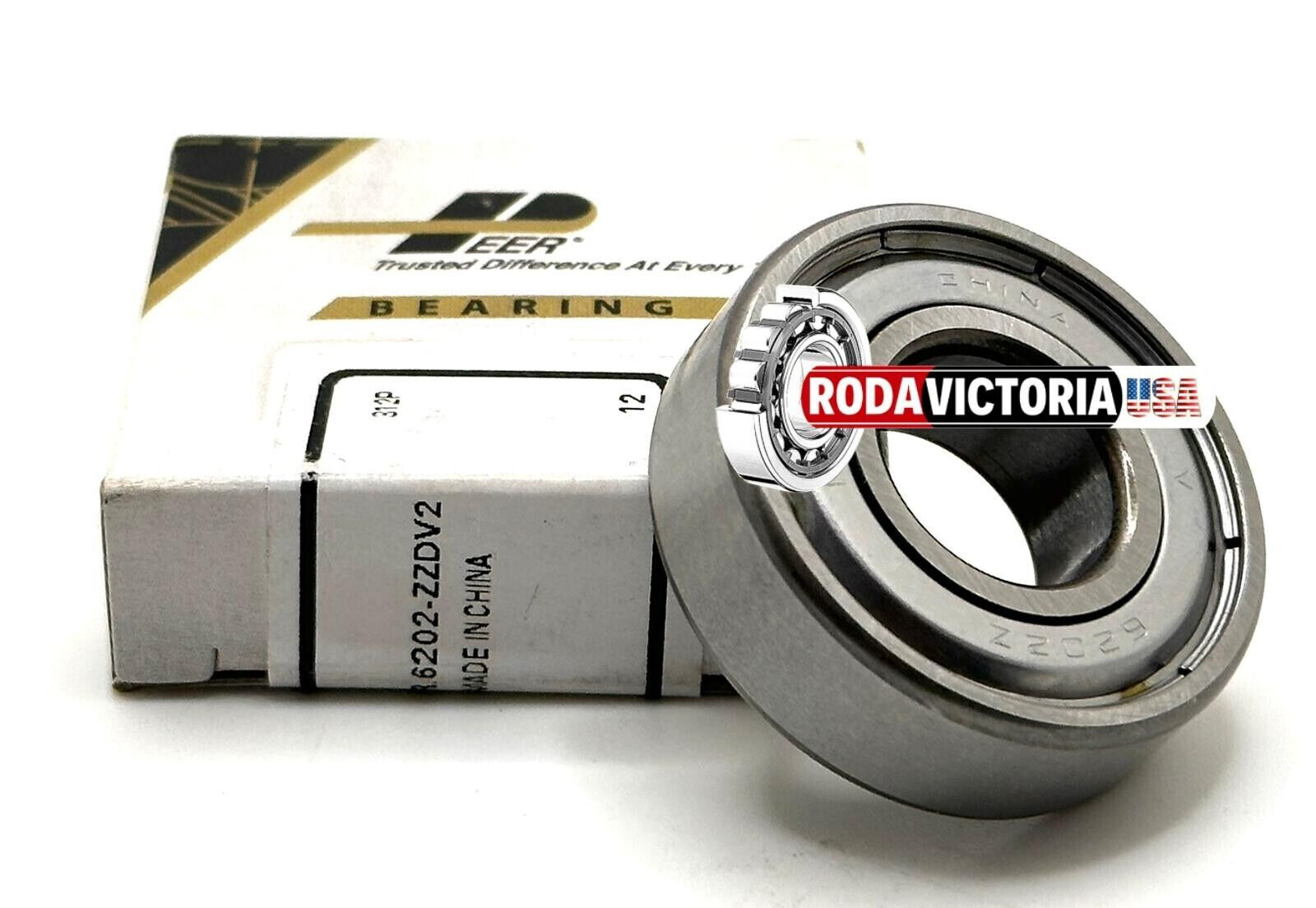 PEER 6202 ZZ DV2 DEEP GROOVE BALL BEARING, METAL SHIELDED 15x35x11mm