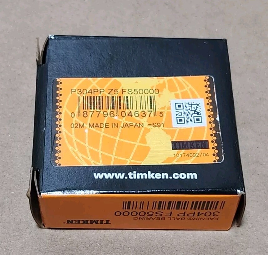 *BRAND NEW* Timken P304PP Z5 FS50000 Ball Bearing 20mm ID 52mm OD 15 + Warranty!
