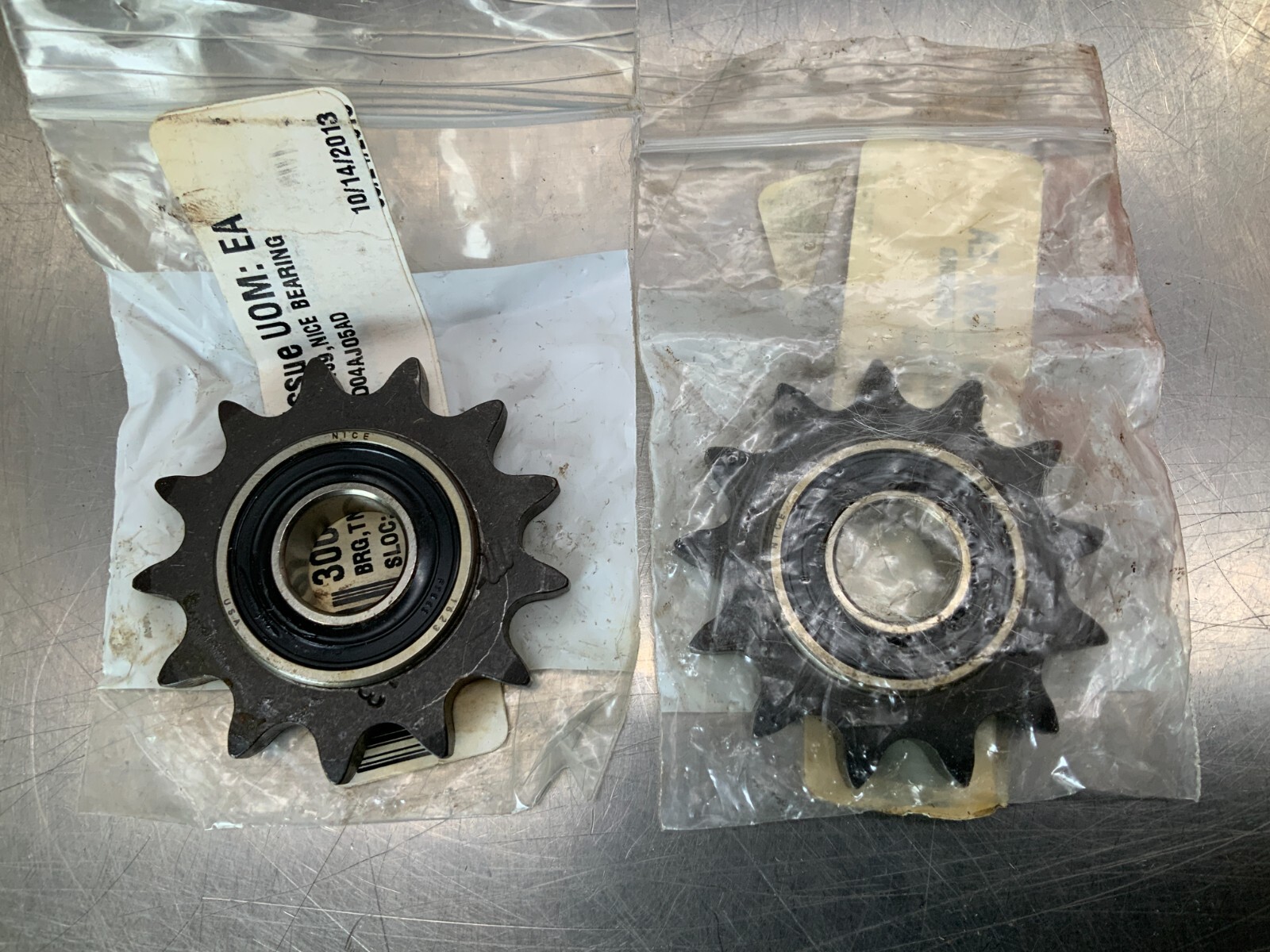 (2) Nice 1623 Bearing with Tensioner Sprocket 13 tooth