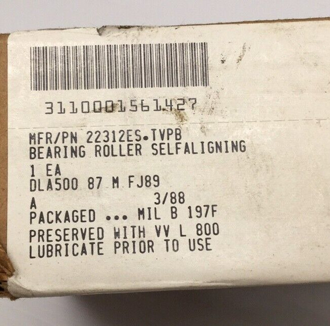 FAG 22312ES TVPB Spherical Roller Bearing 60mm ID 130mm OD 46mm Width 22312E S