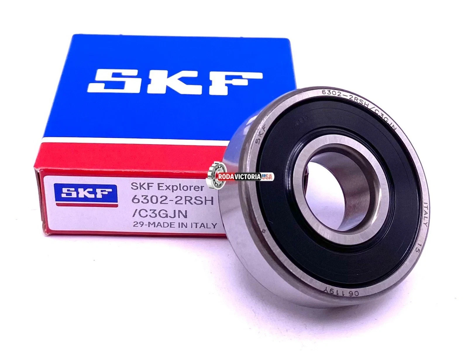 SKF 6302 2RS C3 GJN Deep groove Ball Bearing, Rubber Sealed 15x42x13 mm