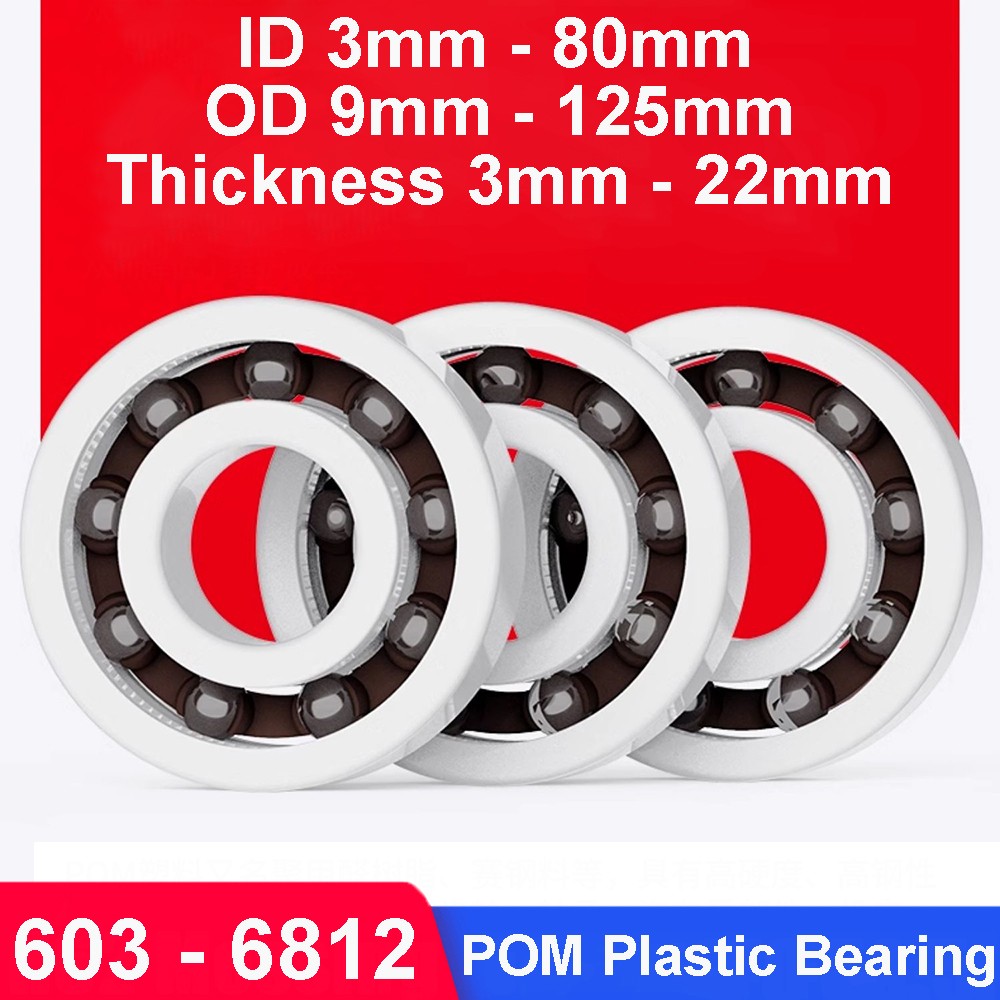 POM Plastic Bearing Glass Balls /Deep Groove Ball Bearings Waterproof 603 – 6911