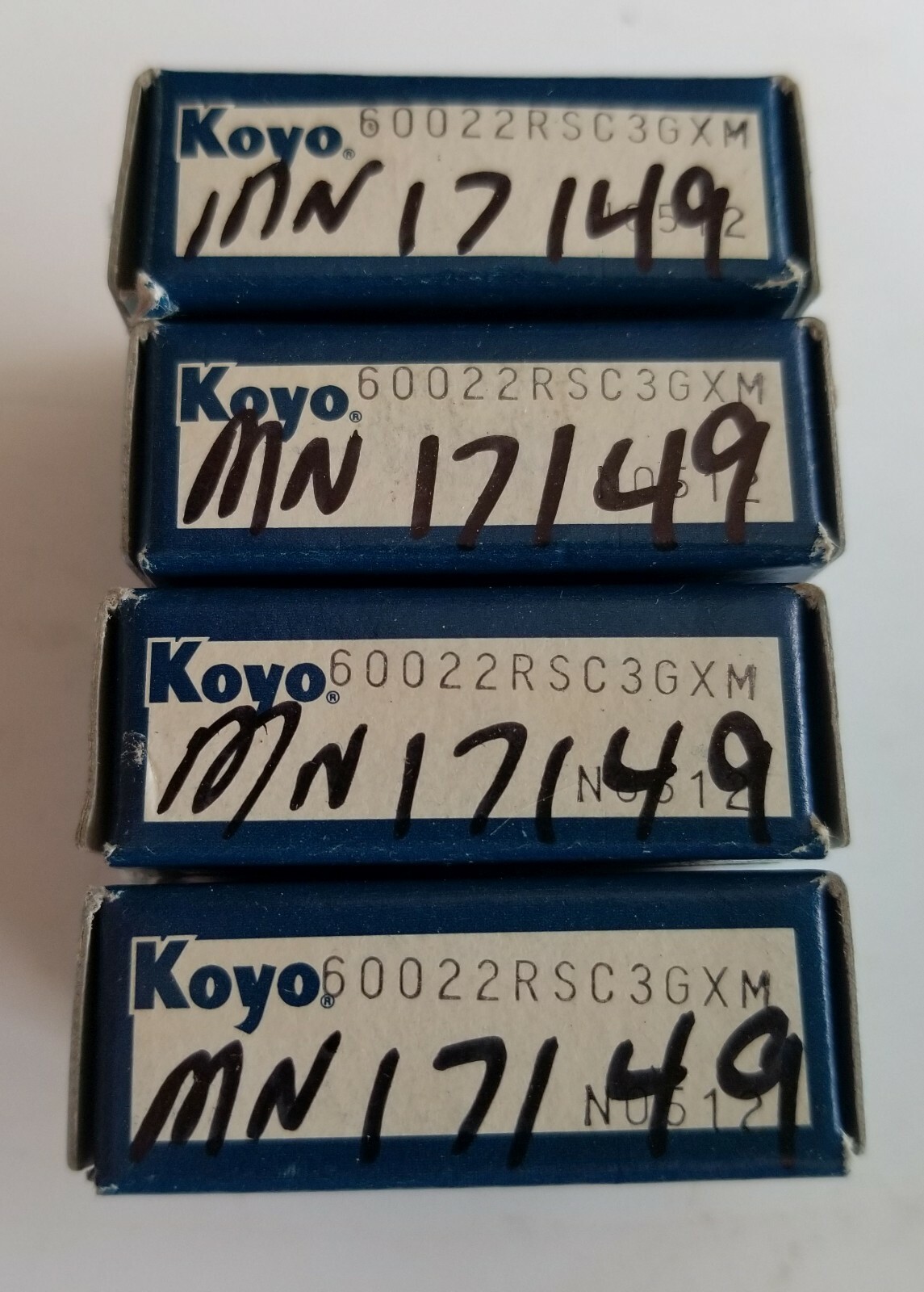 One(1) Koyo 60022RSC3GXM Sealed Ball Bearing ~ New
