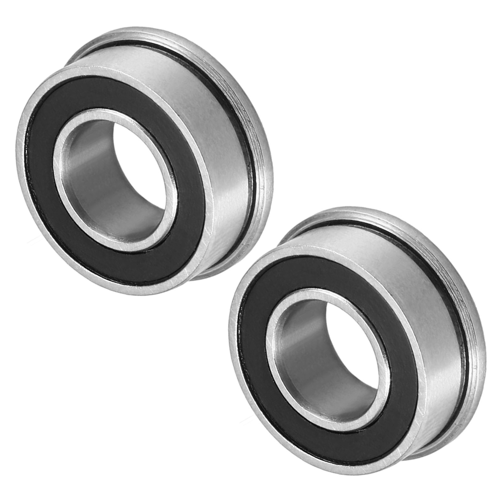 2-Pack FR188-2RS Flanged Ball Bearing, 1/4″ x 1/2″ x 3/16″ Rubber Sealed