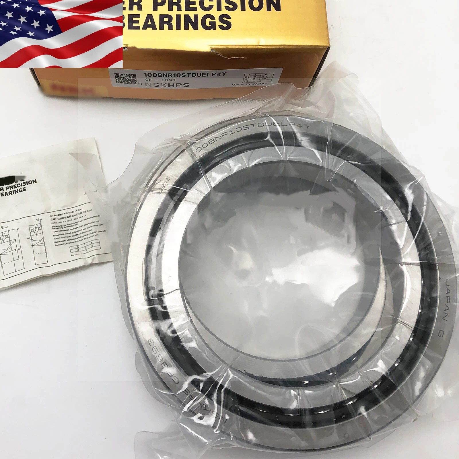 NEW For NSK 100BNR10STDUELP4Y Ultra High – Speed Spindle Bearings (Set of Two)