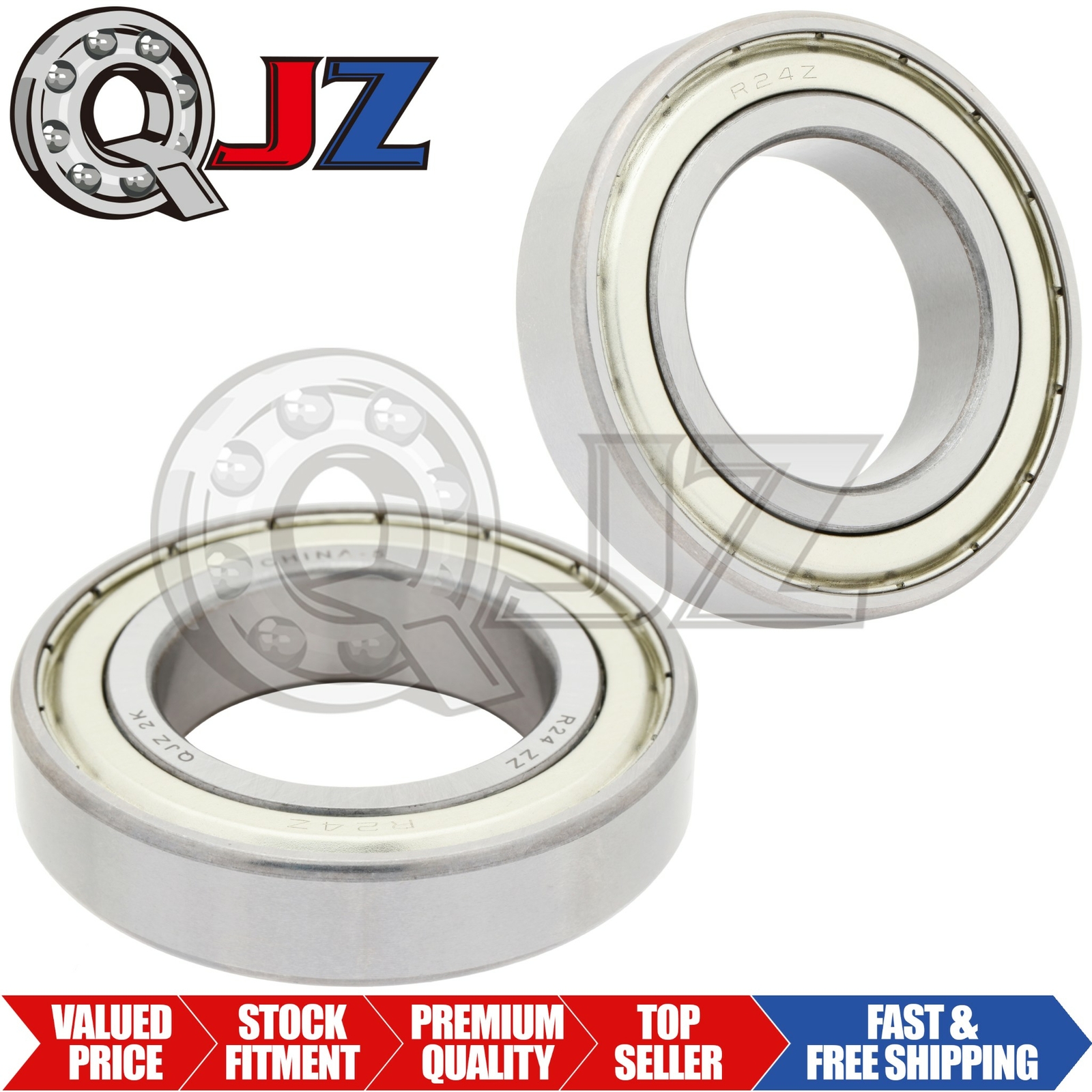 [Qty.2] New R24-ZZ Deep Groove Ball Bearing [1.50″ Bore x 2.625″ OD x 0.563″ W]
