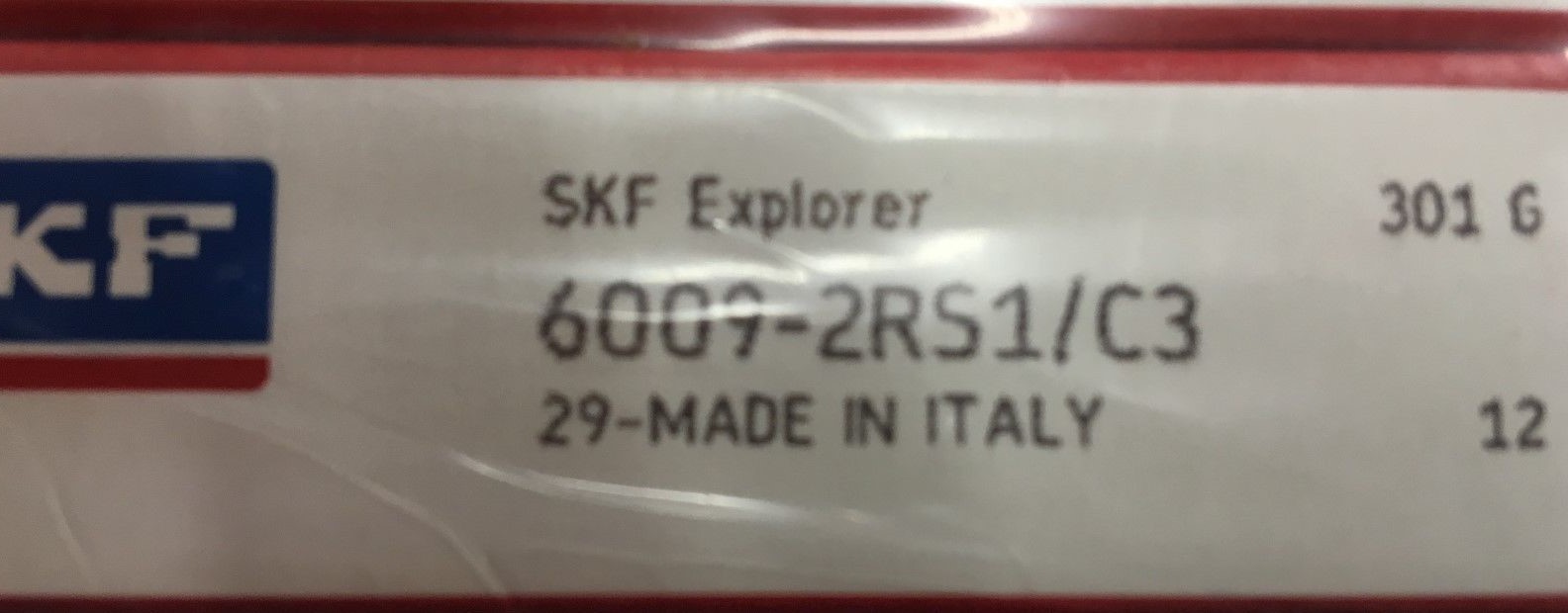 6009-2RS C3 SKF Deep Grove, Single Row, Ball Bearings 45X75X16 (mm)