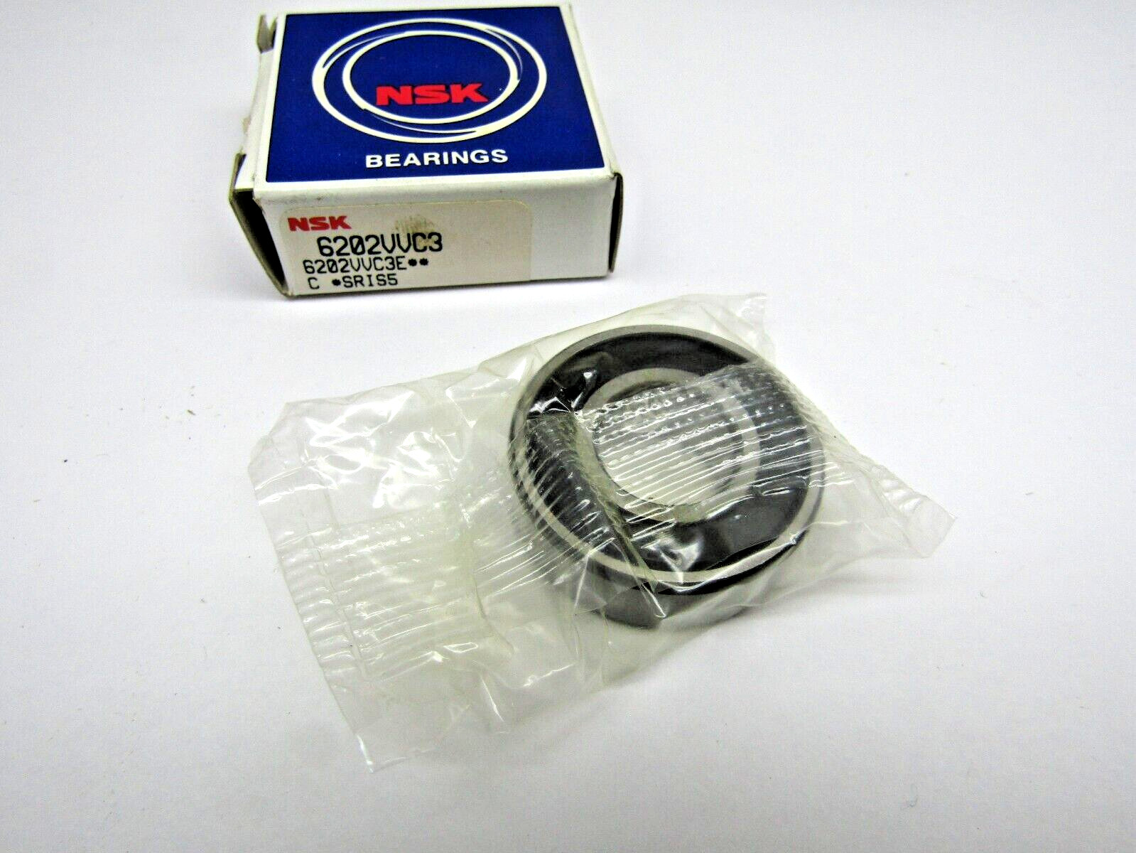 NSK 6202VV C3 15mm X 35mm X 11mm Sealed Bearing Made in USA