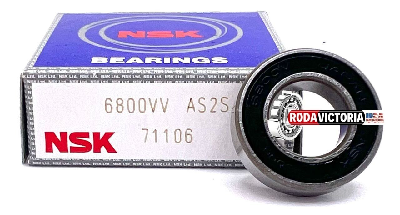 NSK 6800 VV DEEP GROOVE BALL BEARING, RUBBER SEALED 10x19x5mm 61800 VV