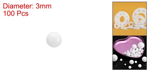 100pcs POM Bearing Balls 3mm Solid Plastic Bearing Ball