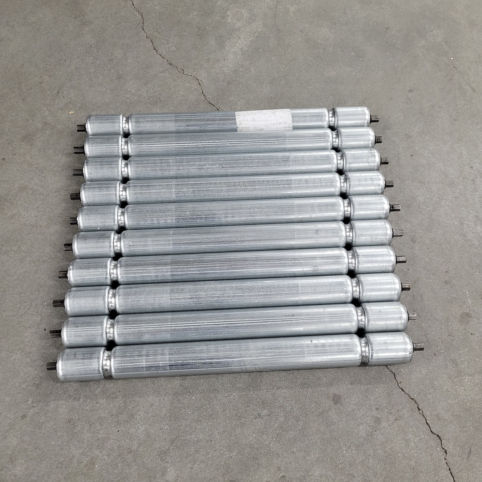 Lot of 10 – Hytrol B-21914-168 21″ Between Rail Conveyor Roller, 22 1/8″ Shaft