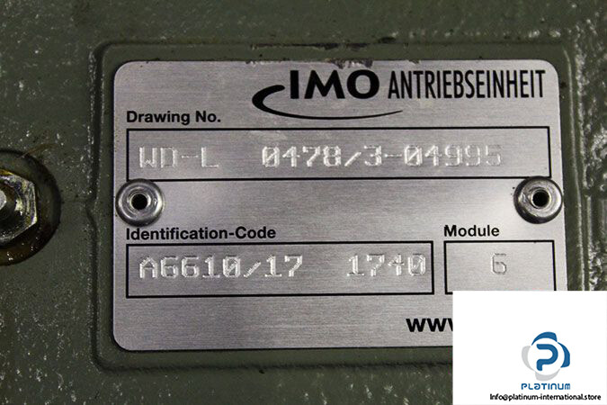 IMO WD-L 0478/3-04995 SLEW DRIVE‎_IMO A6610/17 1740