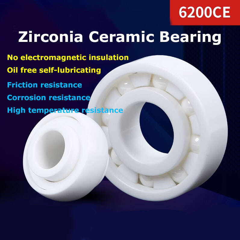 Full Ceramic ZrO2 Zirconium Dioxide Ball Bearings 608CE 6200CE~6210CE 2RS