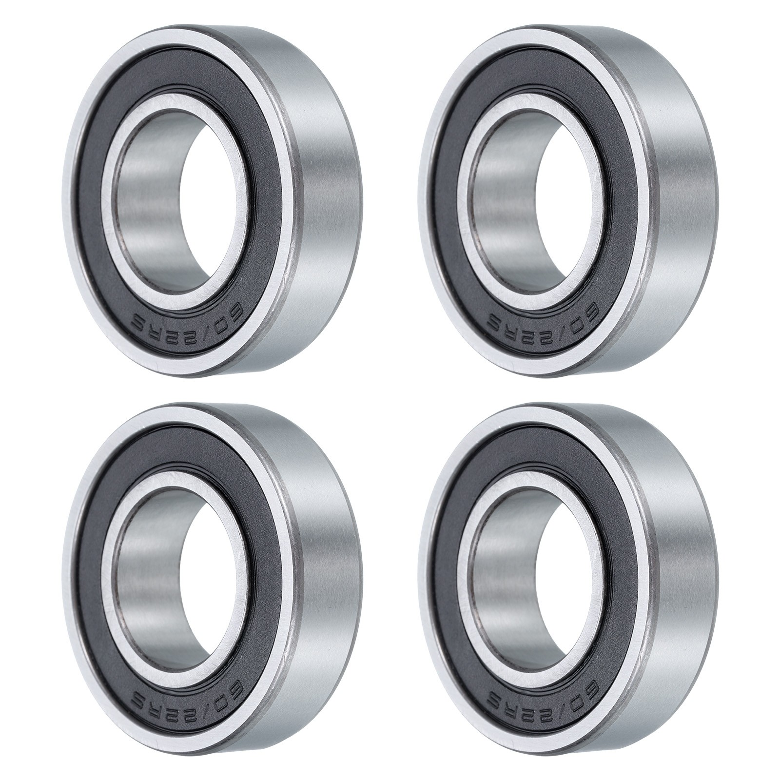 4 Pcs 60/22-2RS Deep Groove Ball Bearing, 22x44x12 mm Double Sealed Bearing Z3