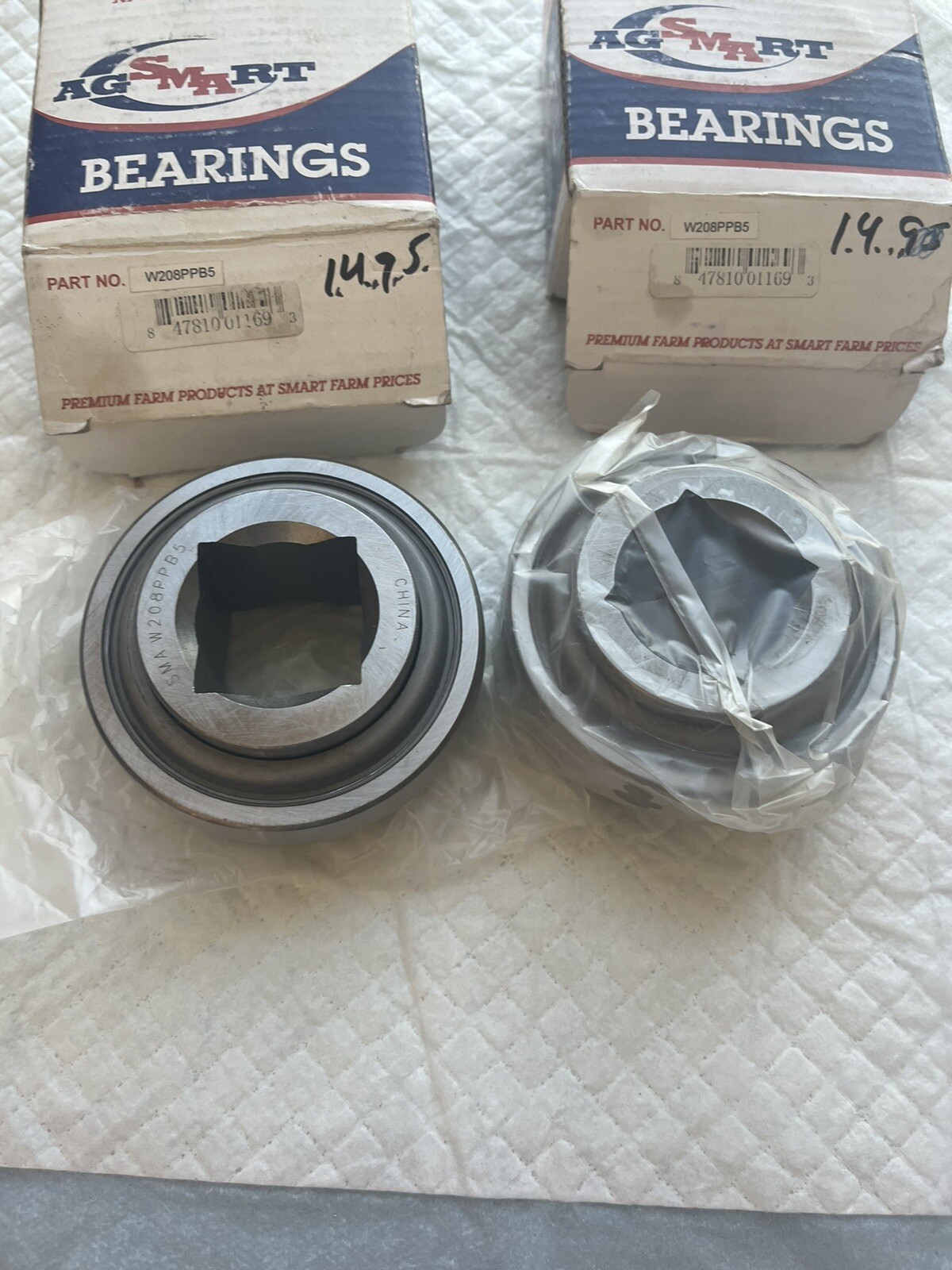 NEW AG SMART SMA W208PPB5 BEARING “LOT OF 2”