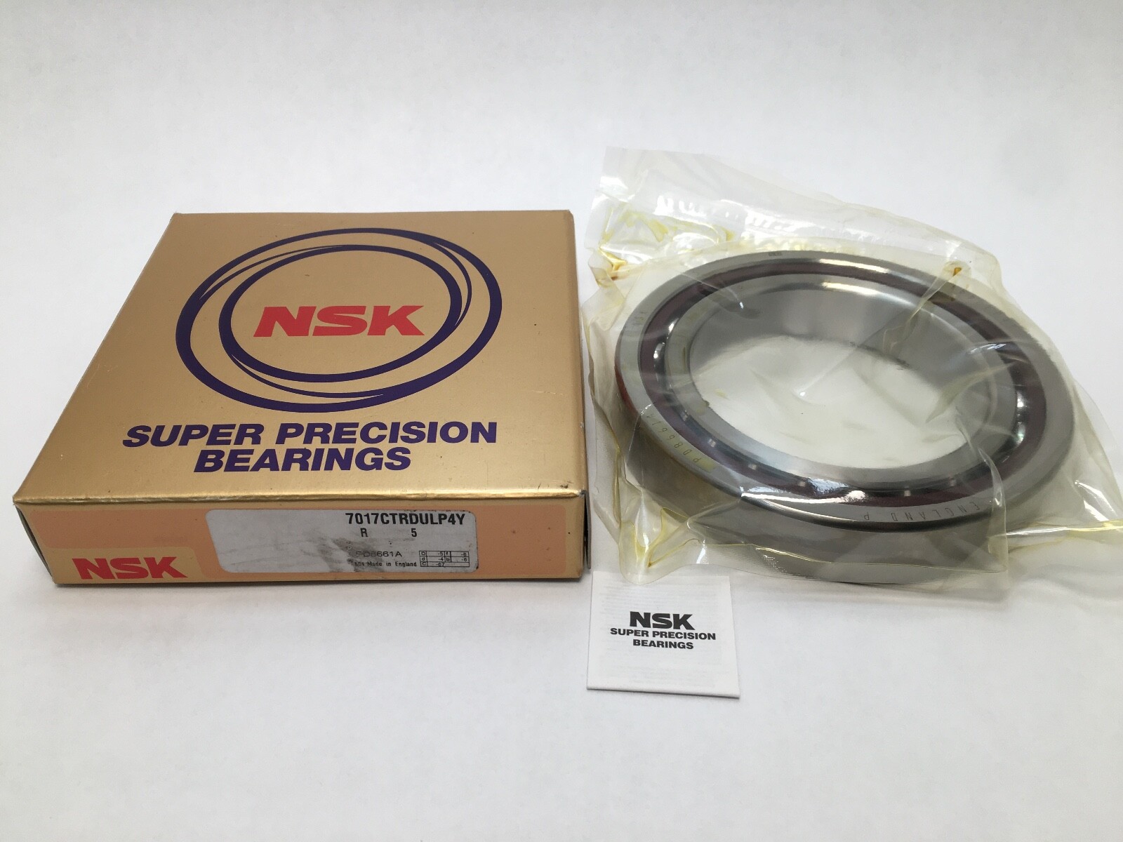 NSK 7017CTRSULP4Y Bearing 85x130x22 mm 7017-CTR-DUL-P4Y ABEC7 England