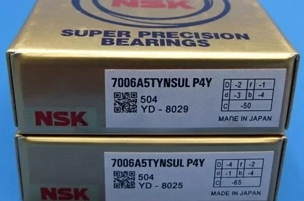 Matched Set of 2 New NSK 7006A5TYNSULP4Y Abec-7 Super Precision Spindle Bearings