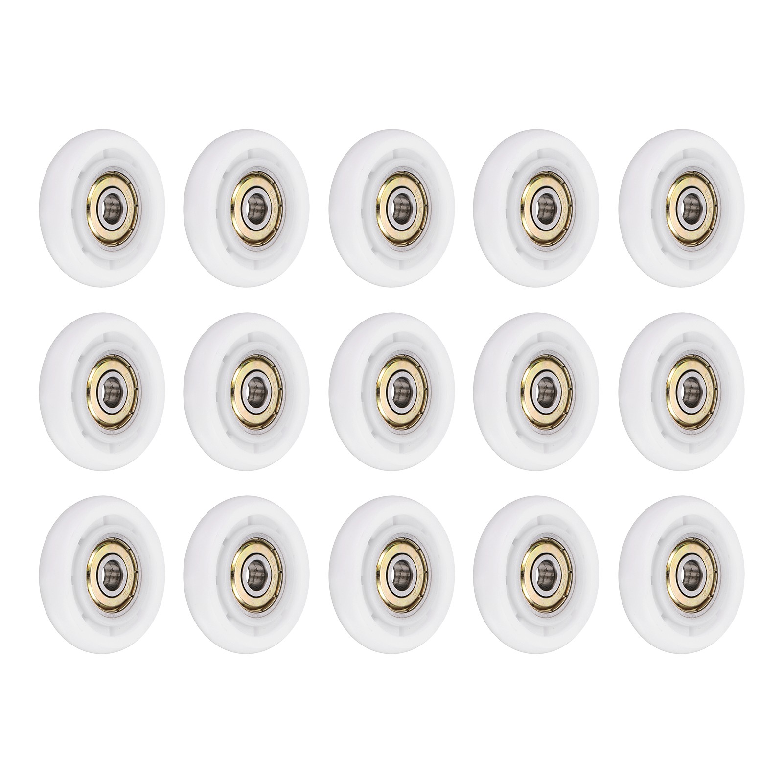 15 Pcs White 626ZZ Nylon Plastic Guide Bearing 6x35x8mm Pulley Roller