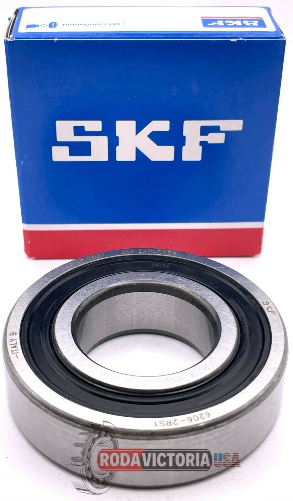 SKF 6206 2RS1/C3 WT DEEP GROOVE BALL BEARING, RUBBER SEALED 30x62x16 mm