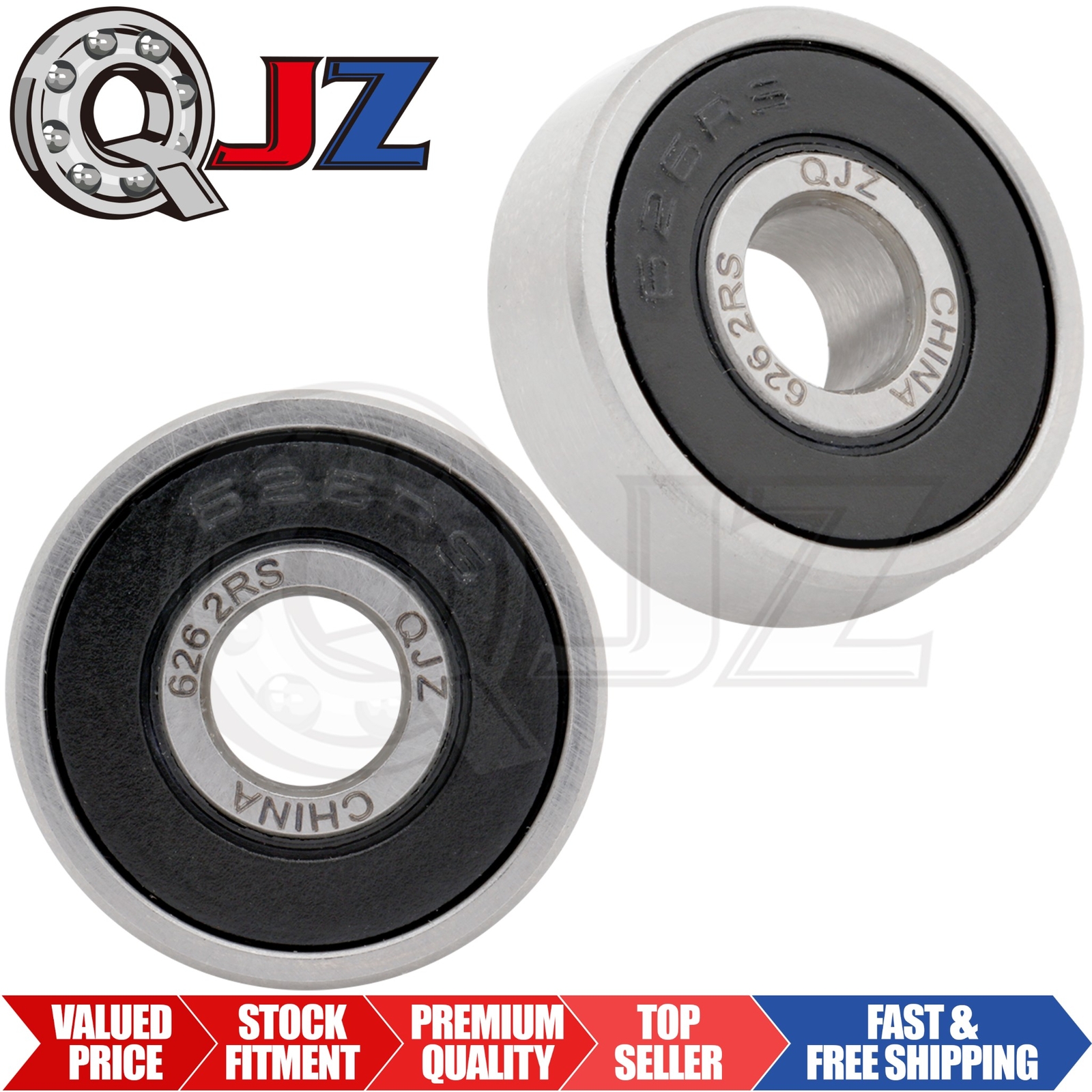 [Qty.2] New 626-2RS Miniature Sealed Ball Bearing [6mm Bore x 19mm OD x 6mm W]