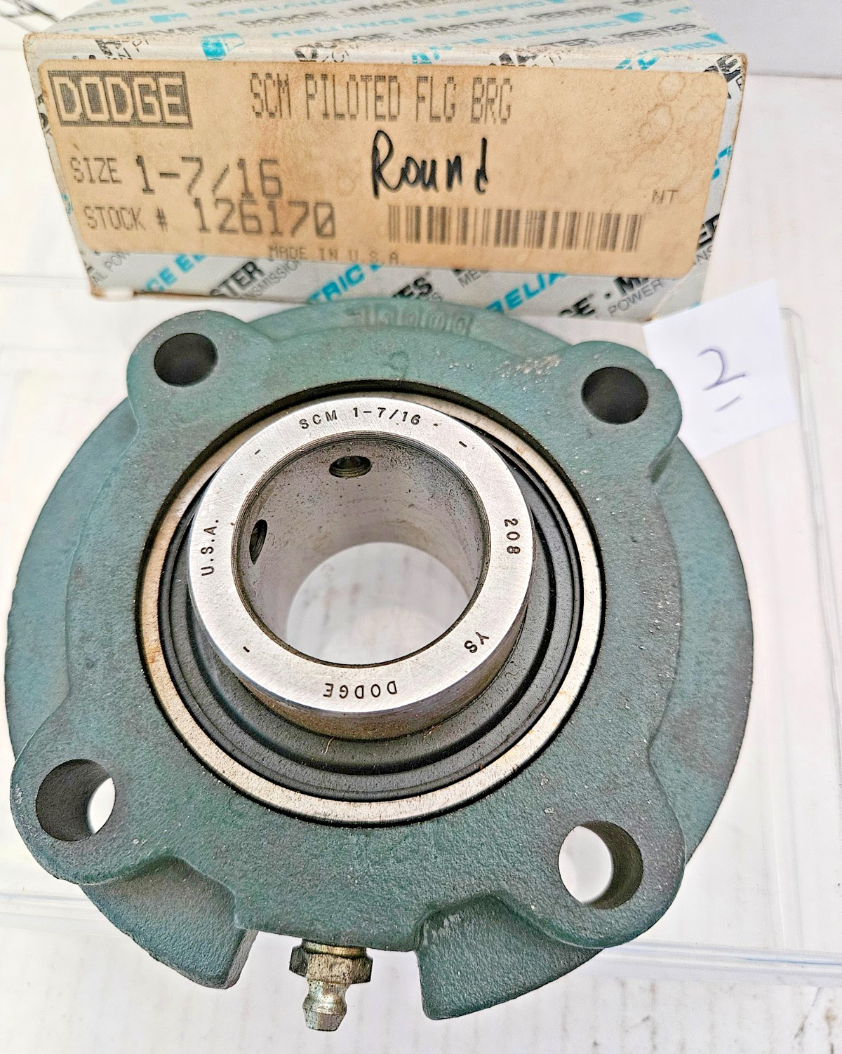 DODGE Bearings 126170 SCM Piloted Flange Mount Ball Bearing 1-7/16″