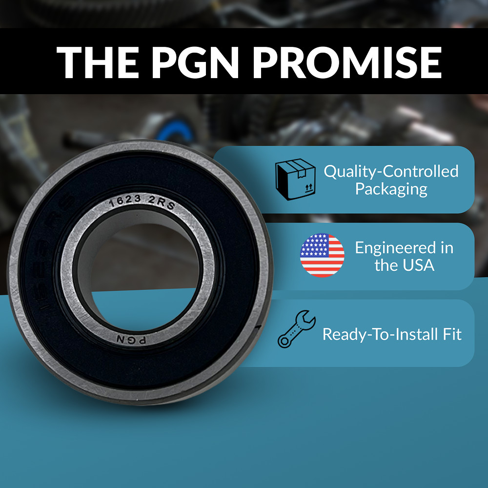 PGN (10 Pack) 1623-2RS Bearing – Lubricated Chrome Steel Sealed Ball Bearing