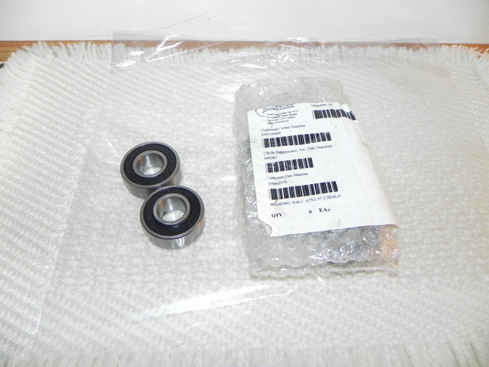 6 6203RS Deep Groove SST China Sealed Ball Bearings (6 Pieces) 17mmx40mmx12mm