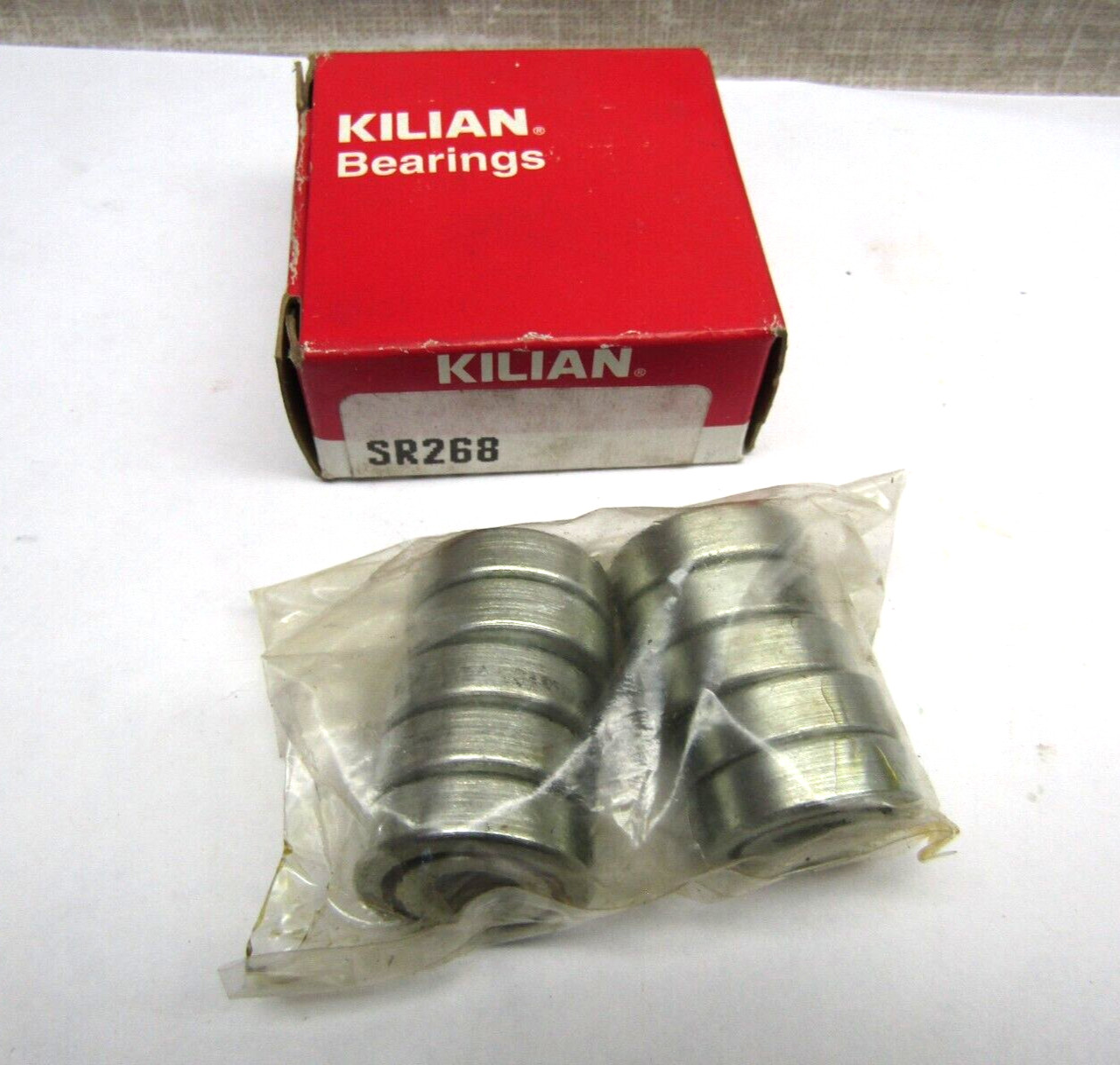 (Box of 10) Kilian SR-268 5/16″ X 7/8″ X 1/4″ Unground Single Row Bearing