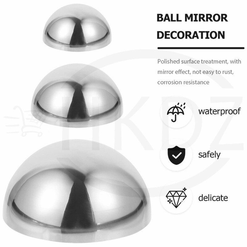 201 Stainless Steel Half Round Ball Hollow Half Round Railing Balls Ø25mm -350mm