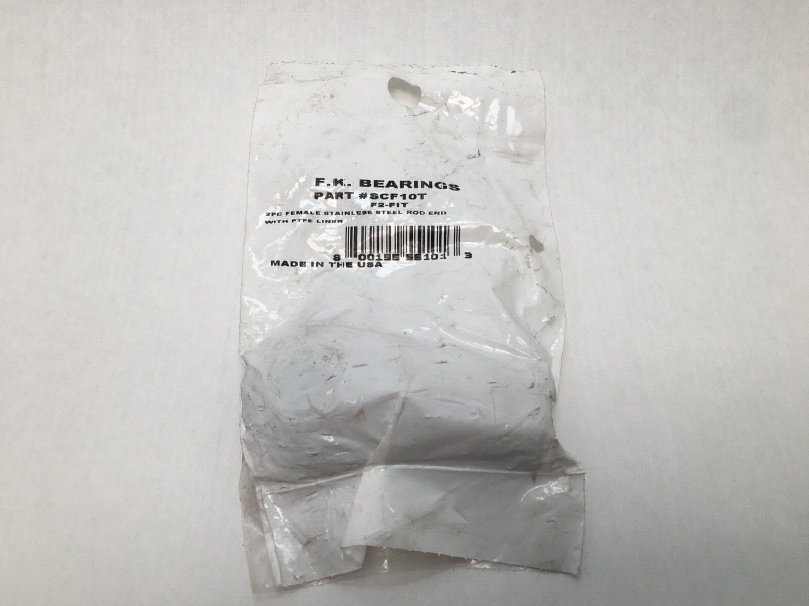 F.K. SCF10T Rod End Bearing w/ PTFE Liner 5/8″ ID 5/8-18 UNF F2 Fit SCF 10 T USA