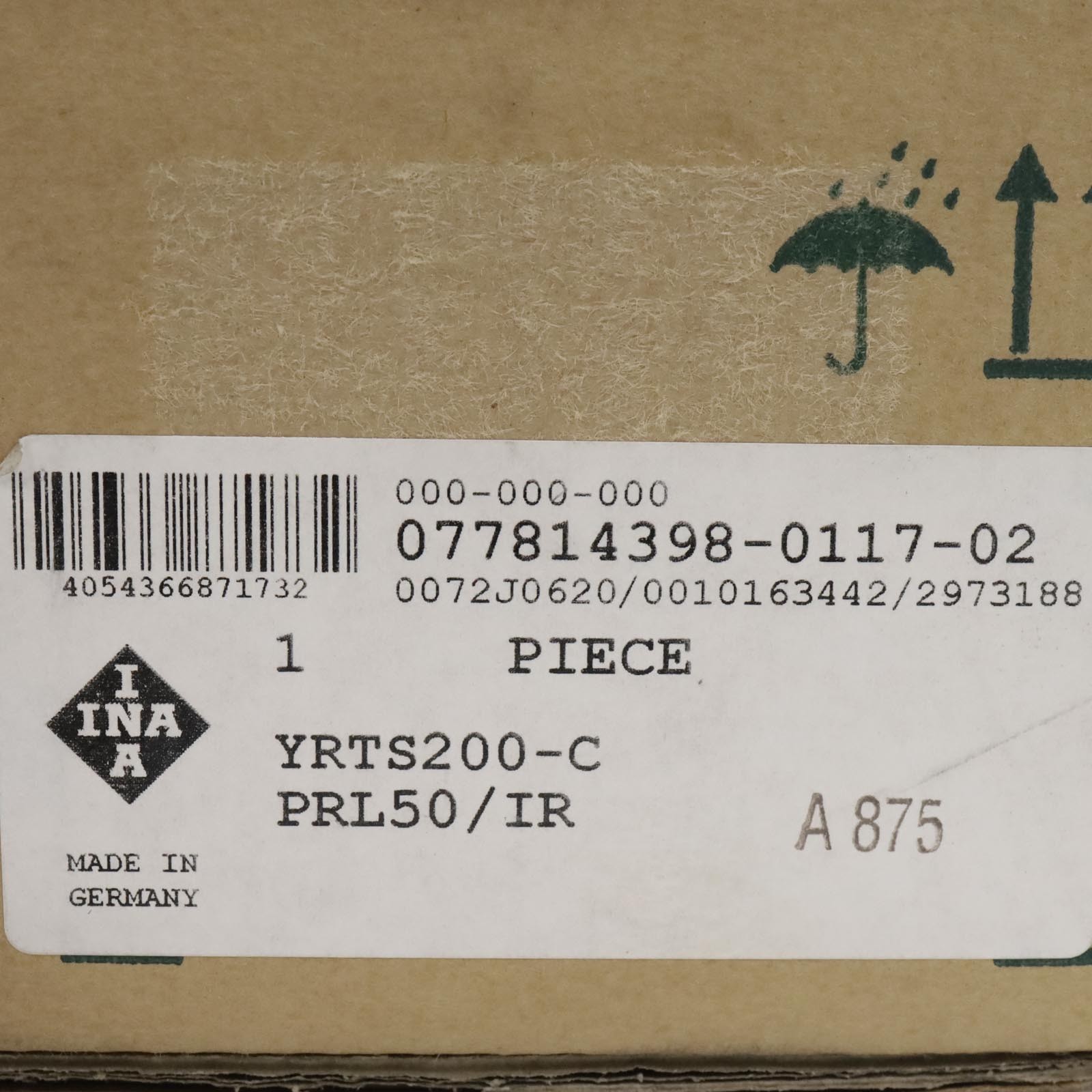 INA Thrust Radial Bearing YRTS200-C PRL50/IR Original Packaging