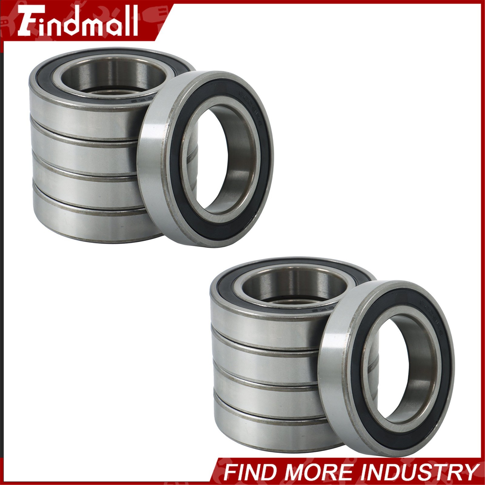 Findmall 6009-2RS Deep Groove Bearings 10 Pack 45x75x16mm Pre-Lubed Sealed