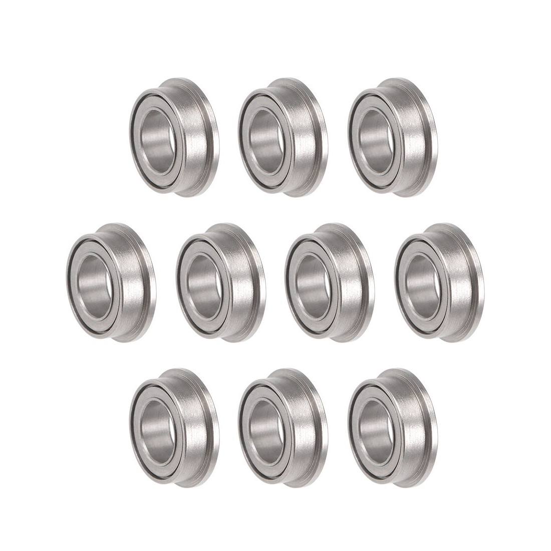 10pcs MF74ZZ Flange Ball Bearing 4x7x2.5mm Shielded Chrome Bearings