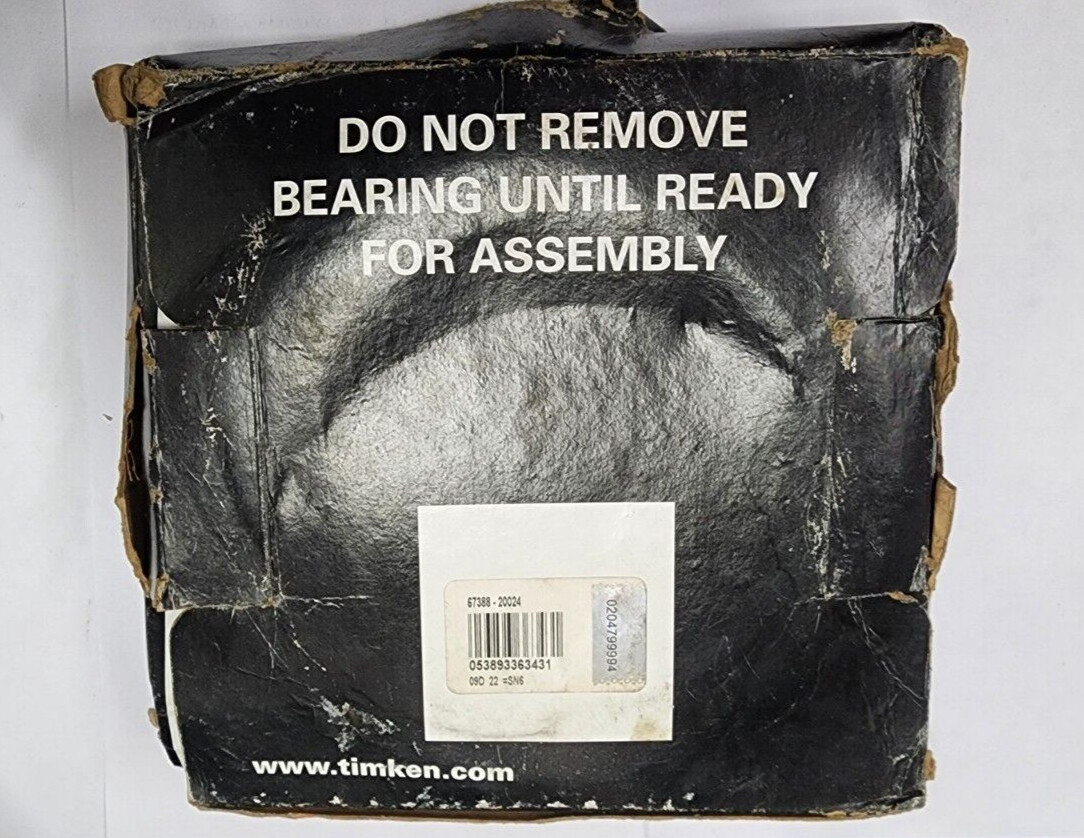 67388 Tapered Roller Bearing TIMKEN USA NEW WITH BOX ONLY BEARING 67388