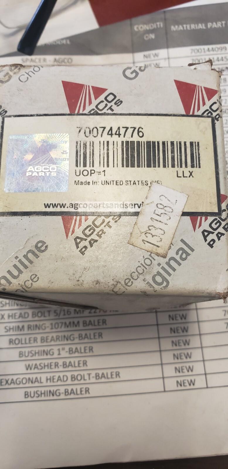 NEW Agco OEM Massey Ferguson — ROLLER BEARING #700744776 ( C2-2A)