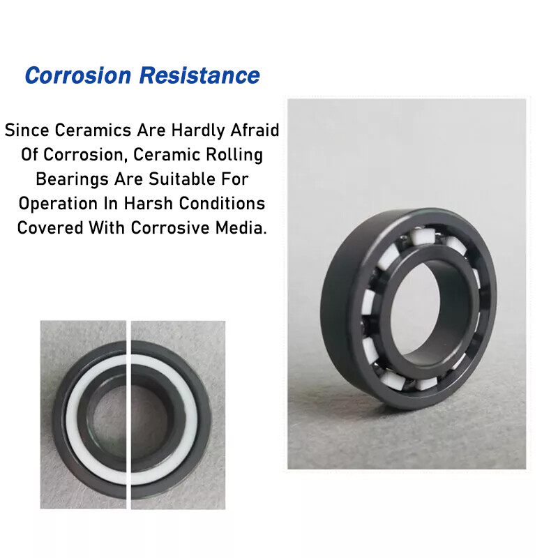 Silicon Nitride Full Ceramic Ball Bearings With Cage High Temperature Resistant