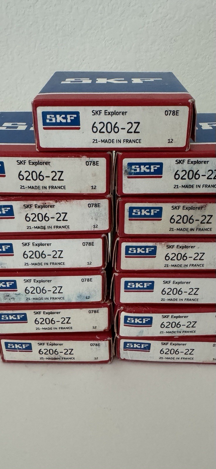(Qty.2) SKF 6206-2Z 30X62X16MM Double Metal Seal Bearings 6206ZZ Made In France