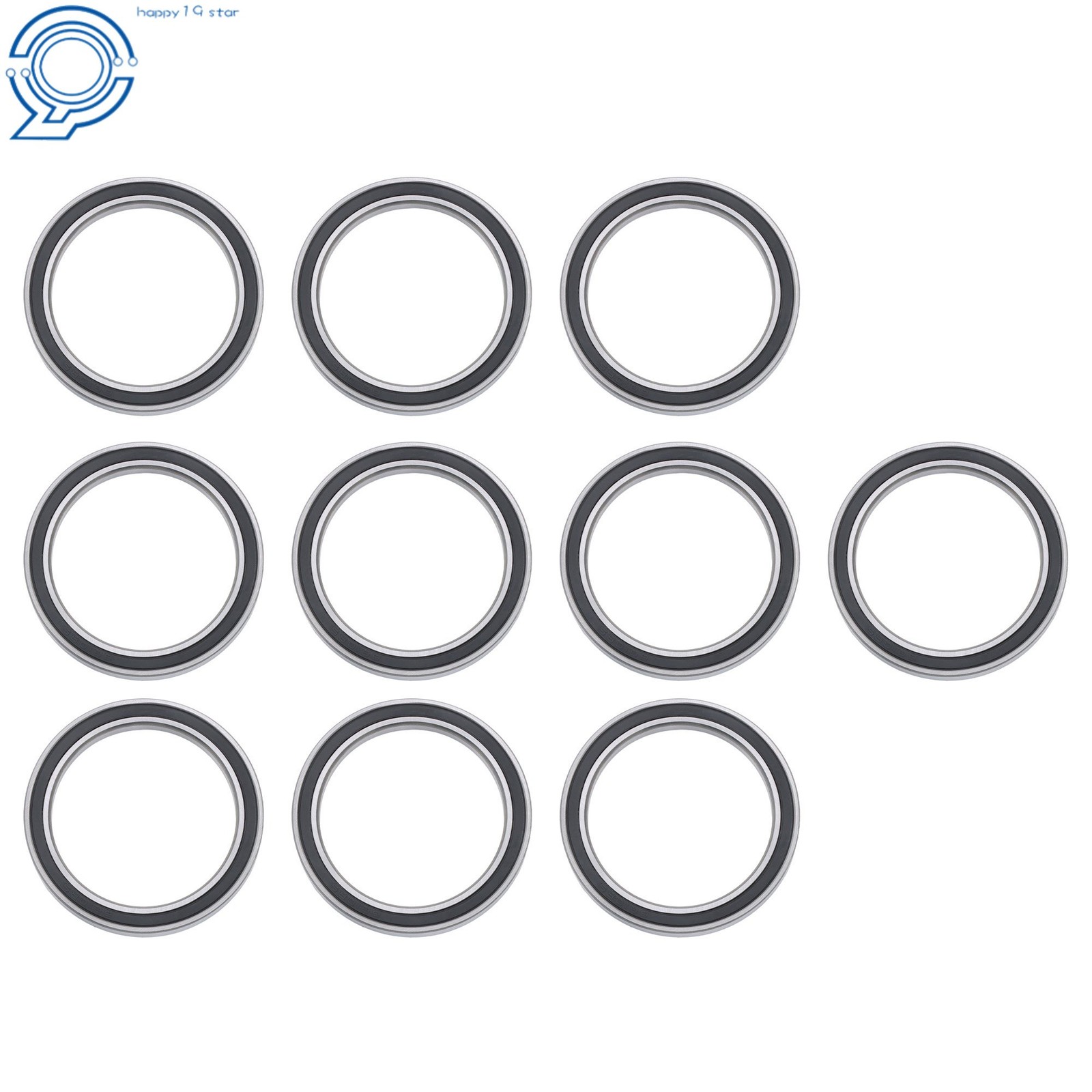 Double Rubber Sealed 6810-2RS Bearings 10pcs 50x65x7mm Pre-Lubed