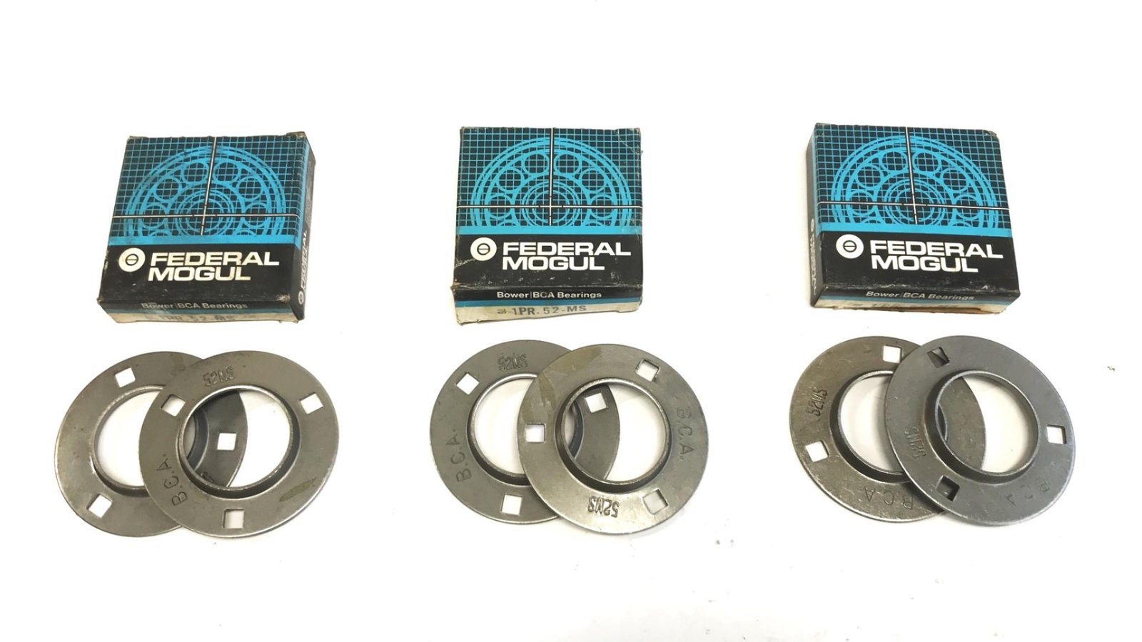 Federal Mogul Flanged Bearing Set 1PR.52-MS [Lot of 3] NOS