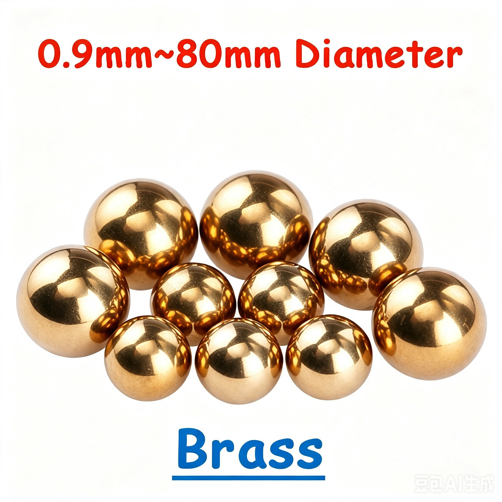 Metal Balls 0.9mm ~ 80mm Brass Ball Bearings Art Craft Spheres